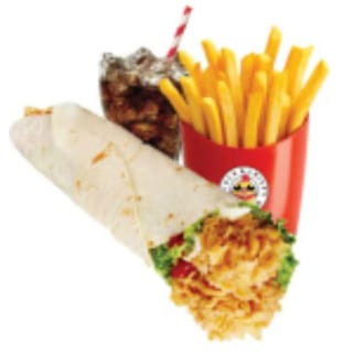 Spicy Chicken Wrap & French Fries & Soda