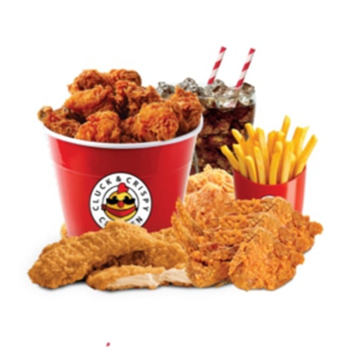 Fried Family Combo Chicken Drumsticks (3) & Chicken Tenders (5) & Chicken Wings (5) & French Fries & Soda (2).