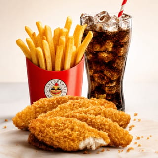 C5. Fried Fish Fillet (5) & French Fries & Soda