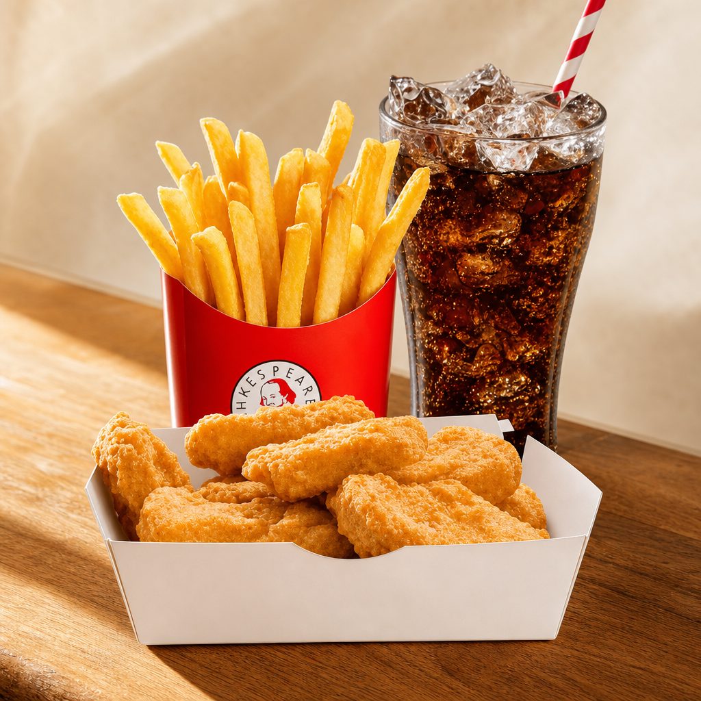 C6. Chicken Nuggets & French Fries & Soda.