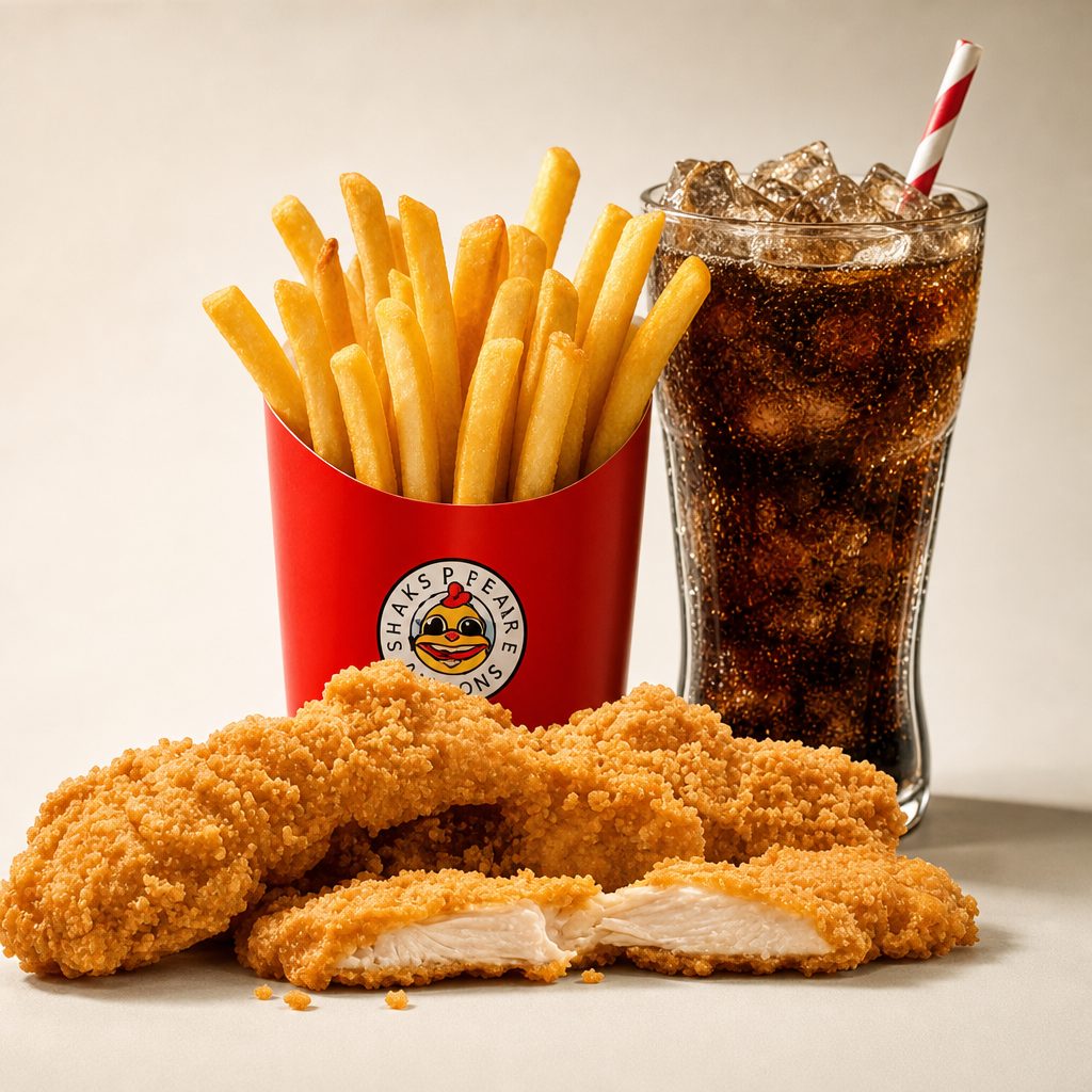 C4. Chicken Tenders & French Fries & Soda.